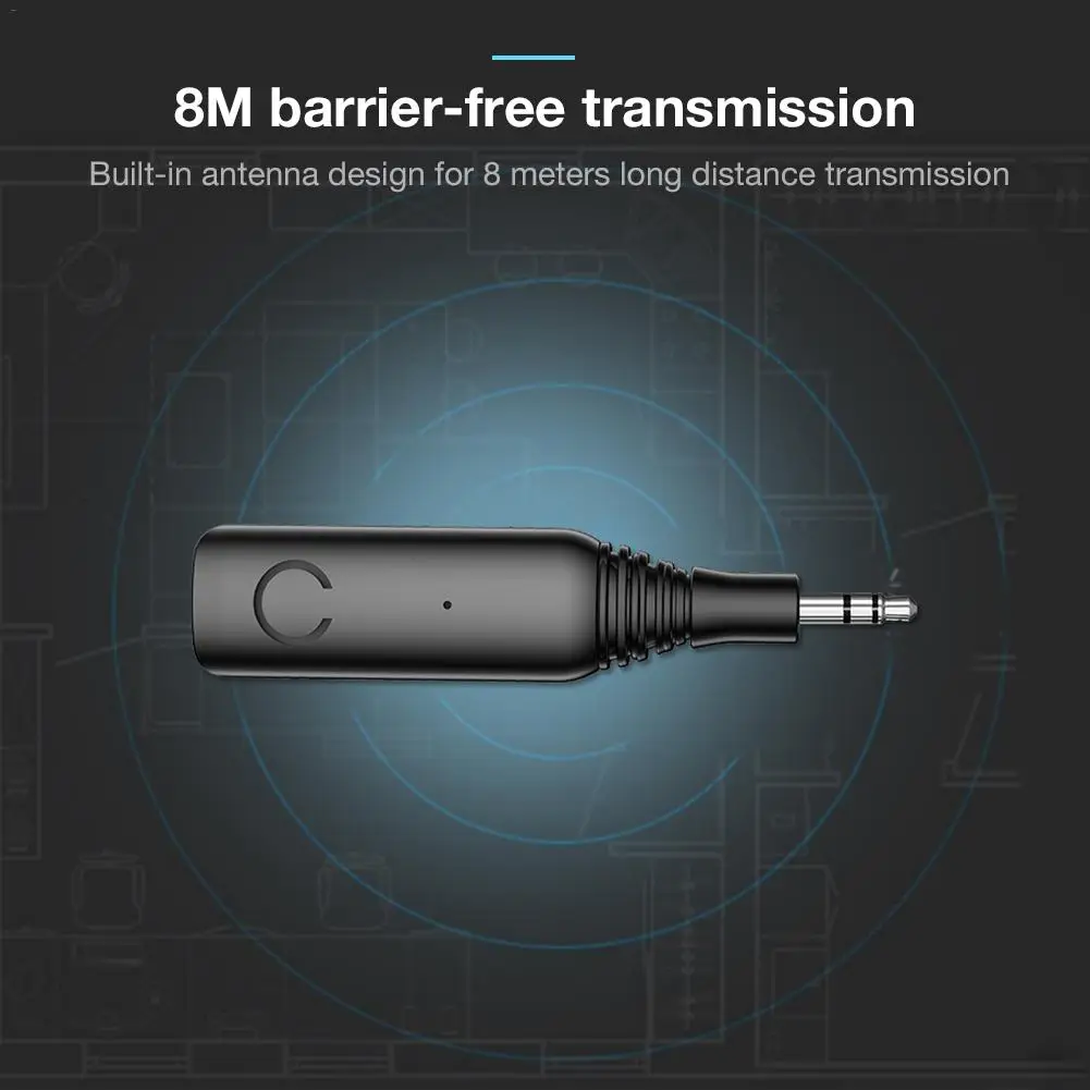 B30 HIFI Bluetooth 5,0 стерео адаптер 3,5 мм AUX CVC шумоподавление один для двух беспроводной аудио приемник