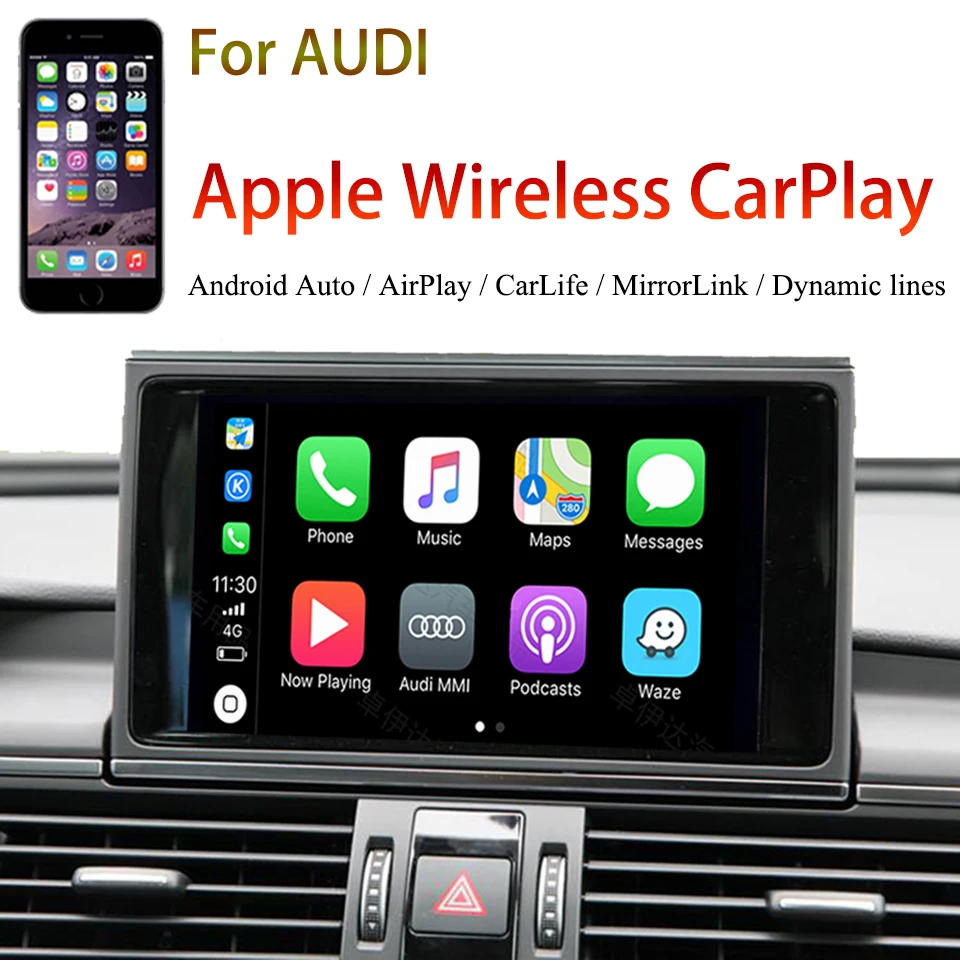 Беспроводная Автомагнитола Apple Carplay для Audi 2010 2015 A3 A4 A5 A6 Q5 Q7 A8 с системой 3G 4G Android