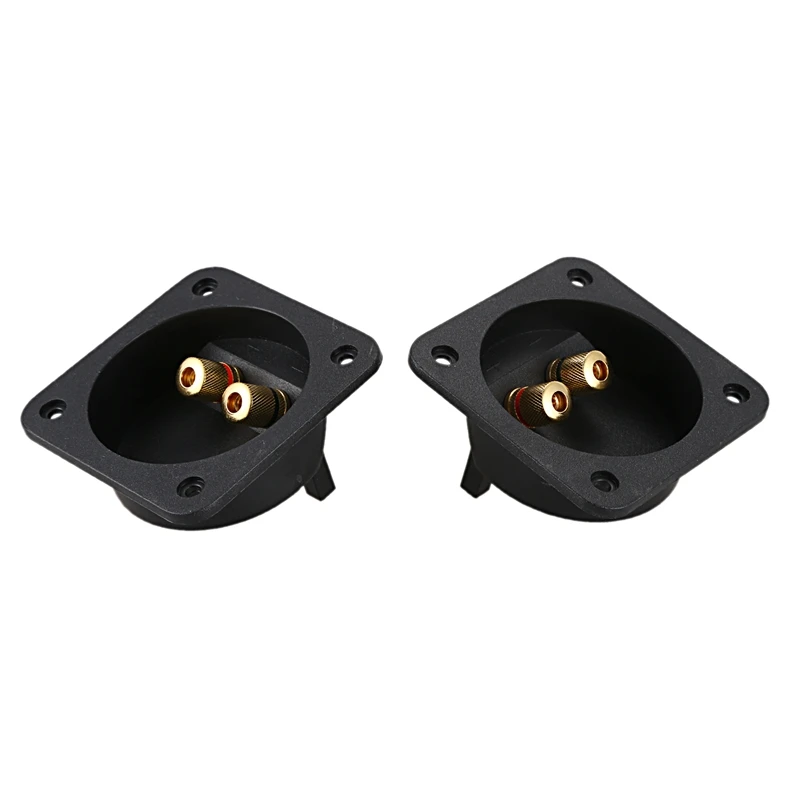

2 PACK SPEAKER BOX TERMINAL SQUARE TWIST CUP CONNECTOR SUBWOOFER ENCLOSURE WIRE
