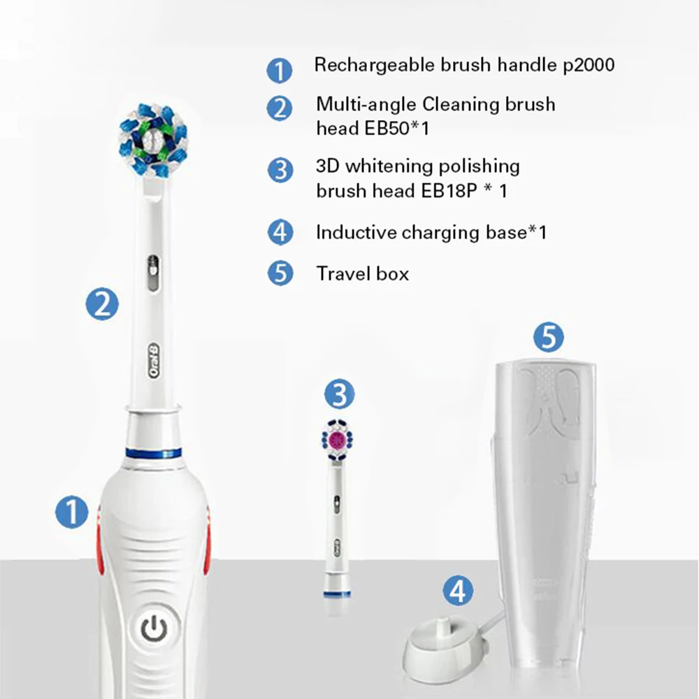 Oral B Sonic Electric Toothbrush Rechargeable Teeth Whitening PRO2000 3D Smart Electronic Tooth Brush Adult Daily Clean Oral B Sonic Electric Toothbrush Rechargeable Teeth Whitening PRO2000 3D Smart Electronic Tooth Brush Adult Daily Clean