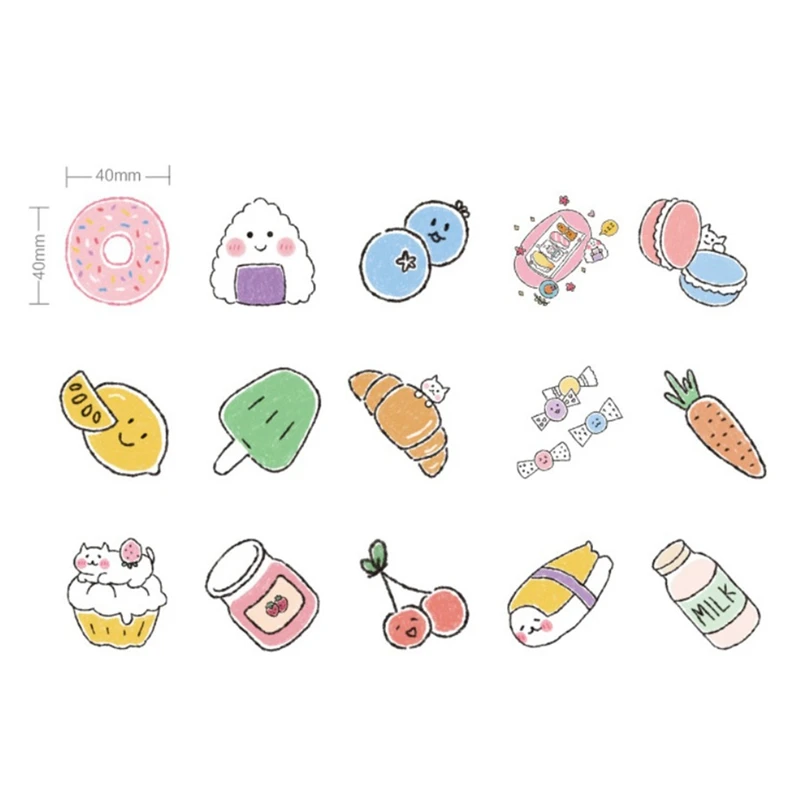 45 шт./пакет Sanrio Новинка японское ленивое яйцо мультяшная забавная наклейка для