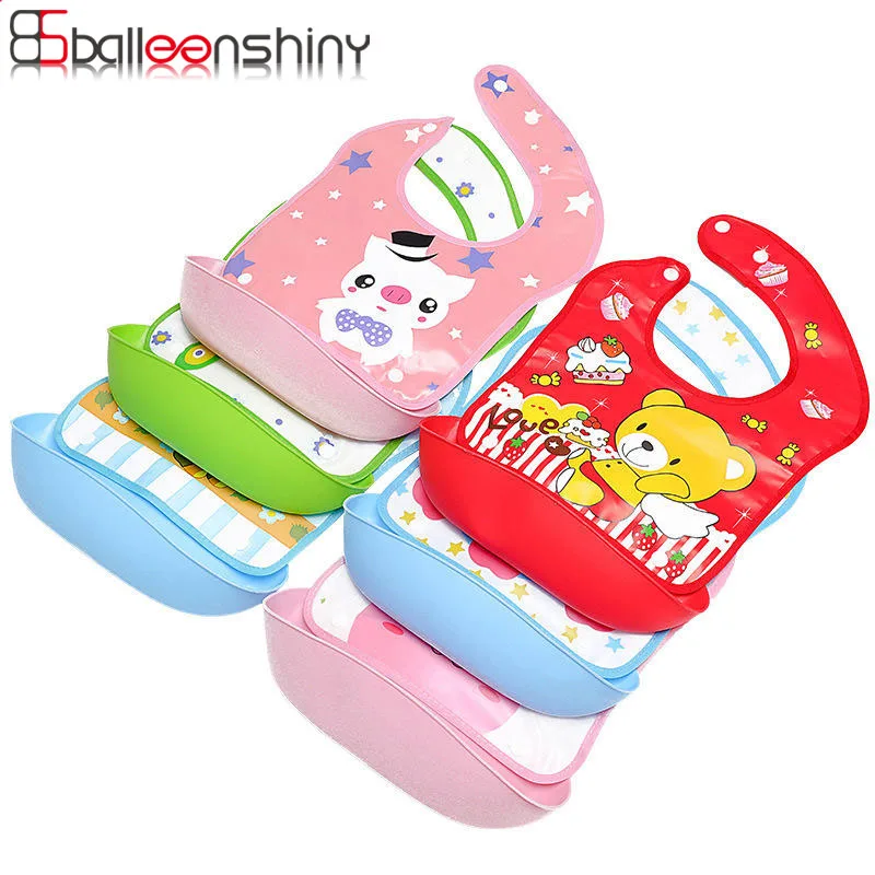 Balleenshiny водонепроницаемые детские нагрудники EVA с мультяшным животным водонепроницаемый нагрудник детский слюнявчик полотенце для
