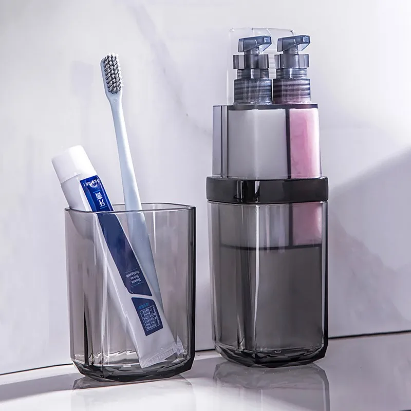 

Transparent Crystal Diamond Wash Cup Skin Lotion Care Bath Sub Bottle Towel Comb Portable Travel Sports Sub-Bottle Wash Se