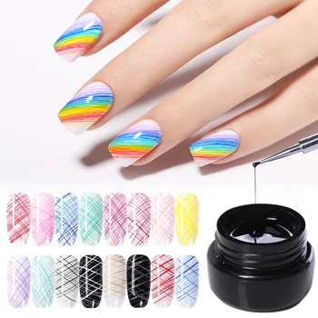 

NICOLE DIARY 5ml Nail Line Gel Painting Creative Nail Art UV Gel Wire Drawing Elasticity Point Line Soak Off Gel Polish varnish