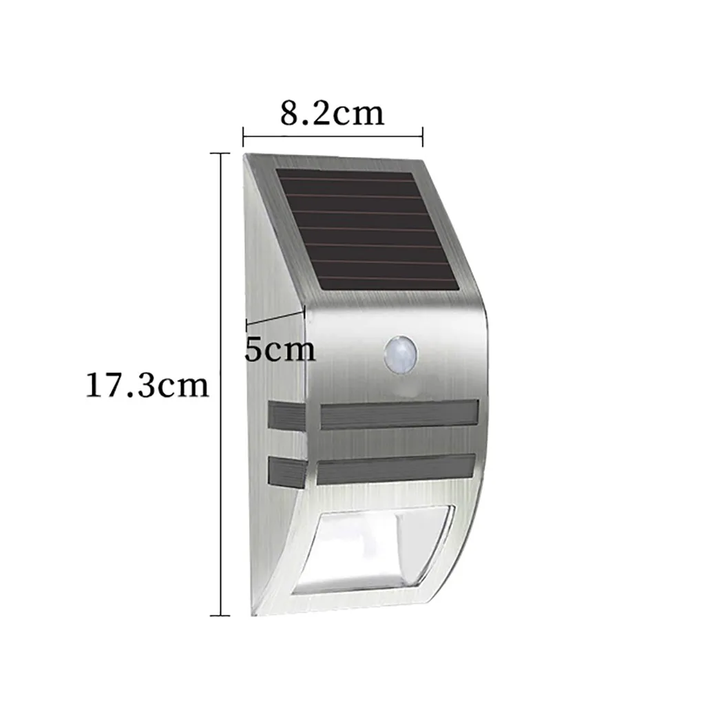 Светодиодный настенный светильник на солнечных батареях с датчиком движения, охранная лампа, наружная лампа, радиочастотная поддержка, Прямая поставка