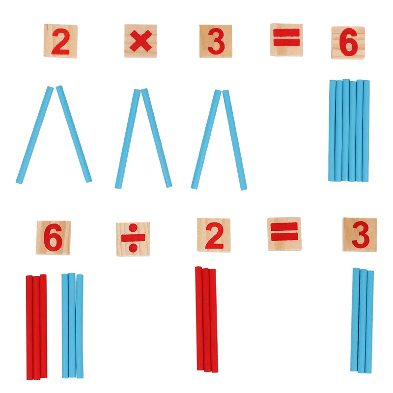 Preschool Baby Wooden Math Toys New Colorful Montessori Arithmetic Count Early Learning Educational Toys For Children Kids Gifts