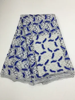 

royal blue High Quality African Guipure Cord Lace Fabric ,Nigeria soluble Water Lace For dress Wedding 5yd/lot PL20512