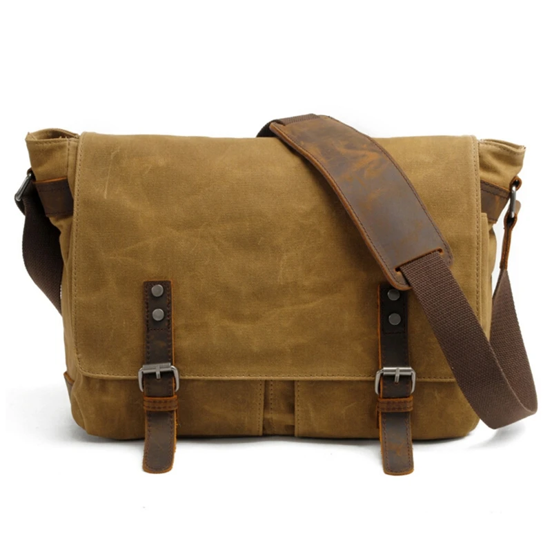 

Canvas Vintage Dslr Slr Camera Bag Shoulder Strap Case Casual Shoulder Messenger Pack For Canon For Sony Waterproof Bag(Khaki)