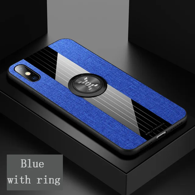 Матовый тканевый глянцевый чехол для Iphone 11 11Pro X XS XR Max 7 8 6 6S Plus противоударный чехол для телефона с магнитным кольцом-держателем