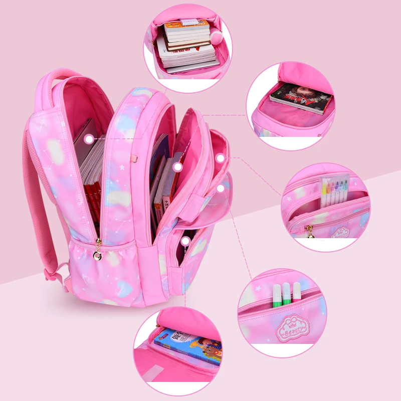 Girls Cool Color School Bag - Image 4