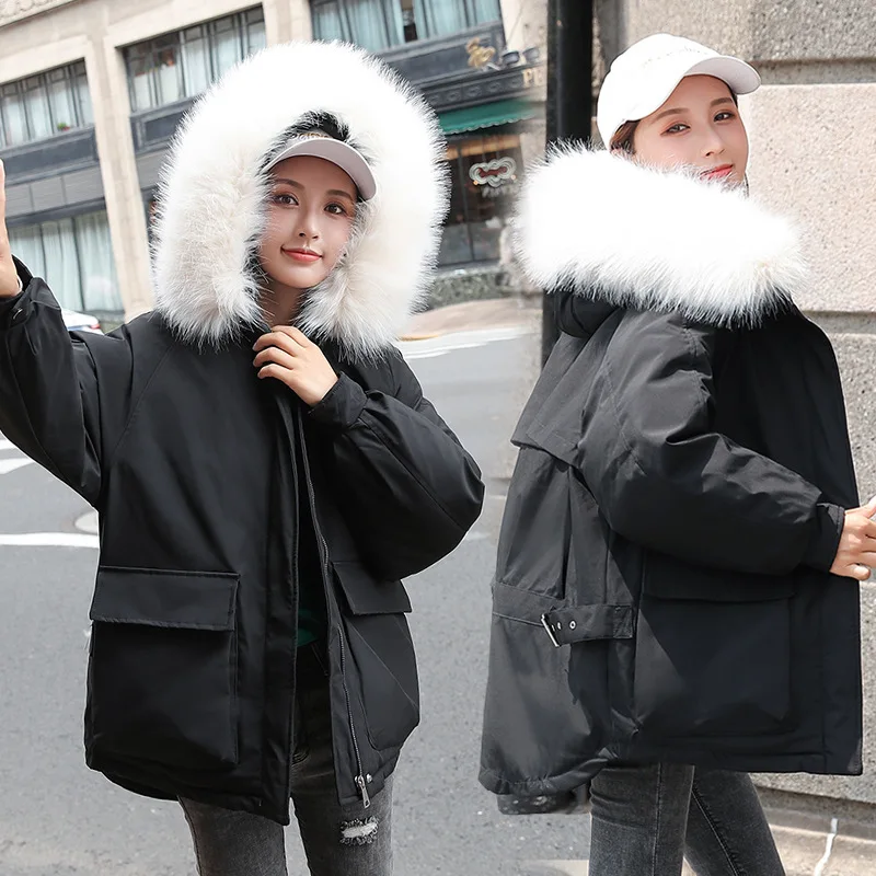 

Short-height Women's Short Cotton Coat 2019 Autumn And Winter New Style Korean-style Middle And High School Students Loose-Fit H