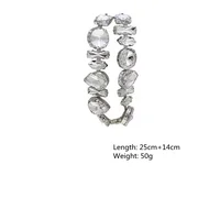 Colliers ras du cou géométriques en cristal FYUAN pour femmes, colliers chaîne de clavicule en forme de goutte d'eau, bijoux tendance 6