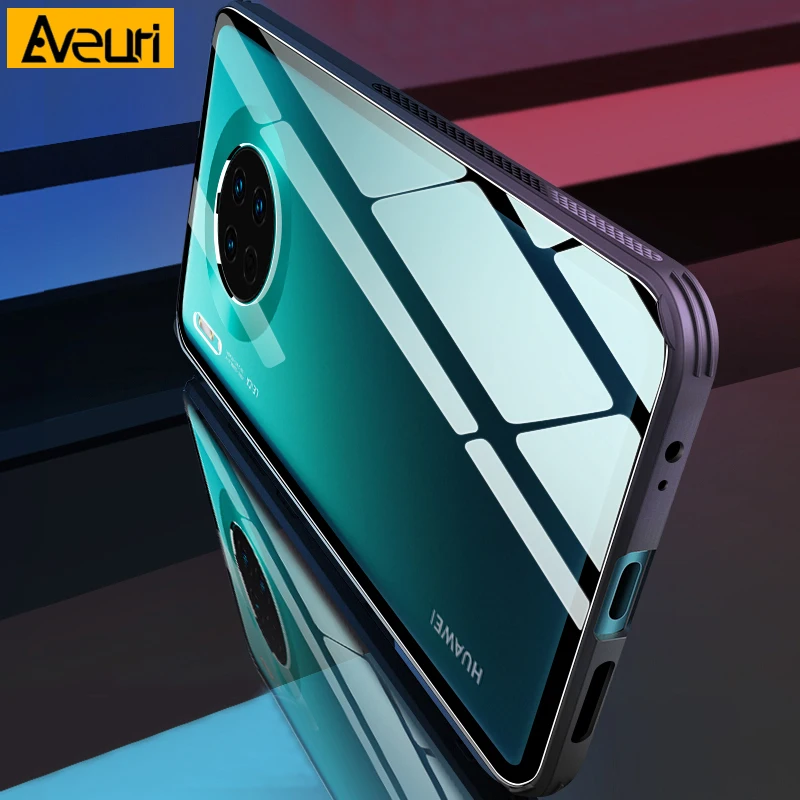 Прозрачный стеклянный чехол для телефона Huawei Mate 30 P20 P30 Pro Lite Nova 5 5T Honor 20S 20 10