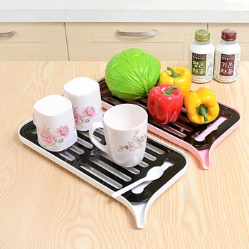

Drain Rack Kitchen Plastic Dish Drainer Tray Large Sink Drying Rack Worktop Organizer Drying Rack for Dishes