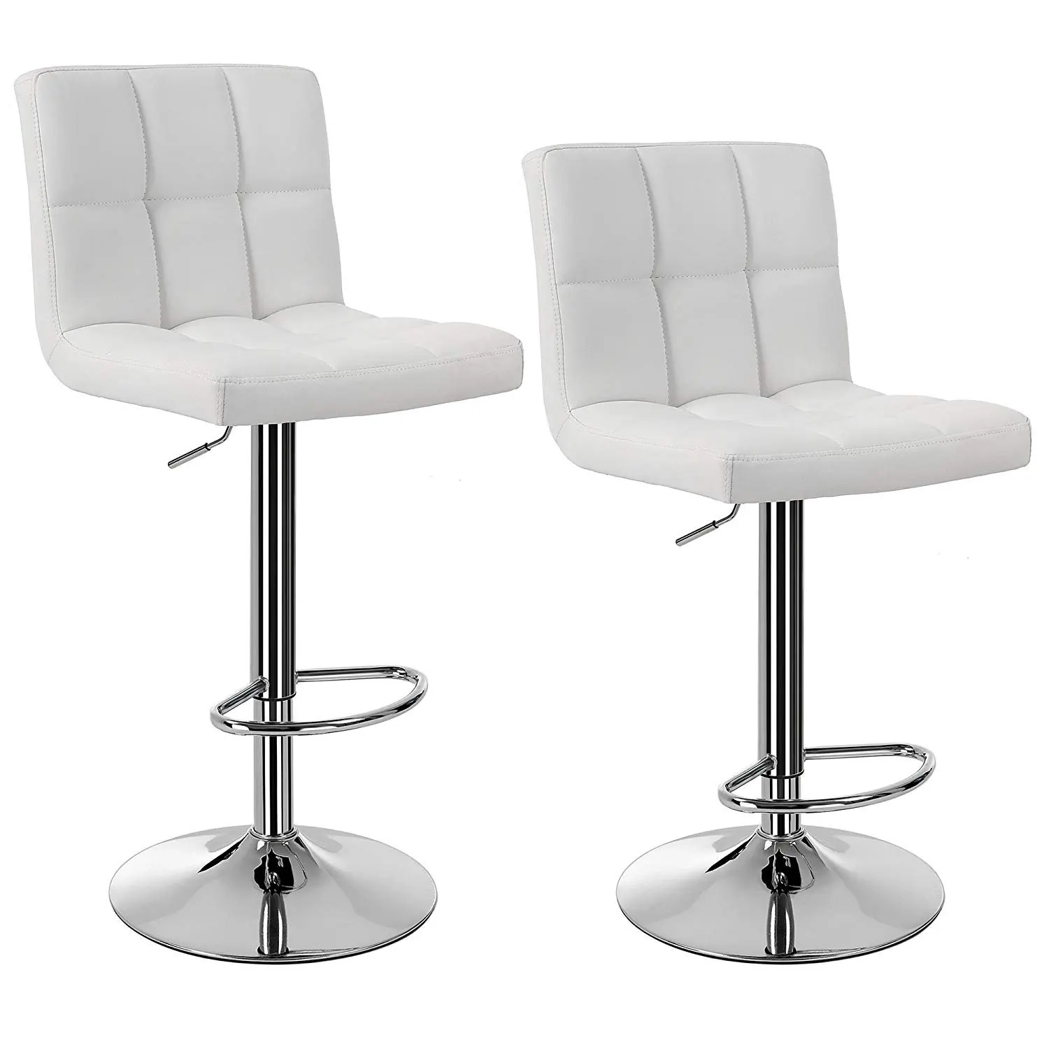 SONGMICS Bar Stools Set Of 2, Height Adjustable Bar Chairs In Synthetic