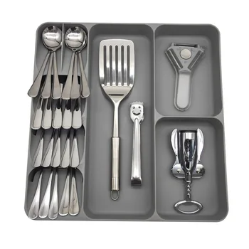 

Cutlery Box Storage Holder Rack Organizer Tray for Kitchen Drawer Forks Chopsticks Spoon DEC889
