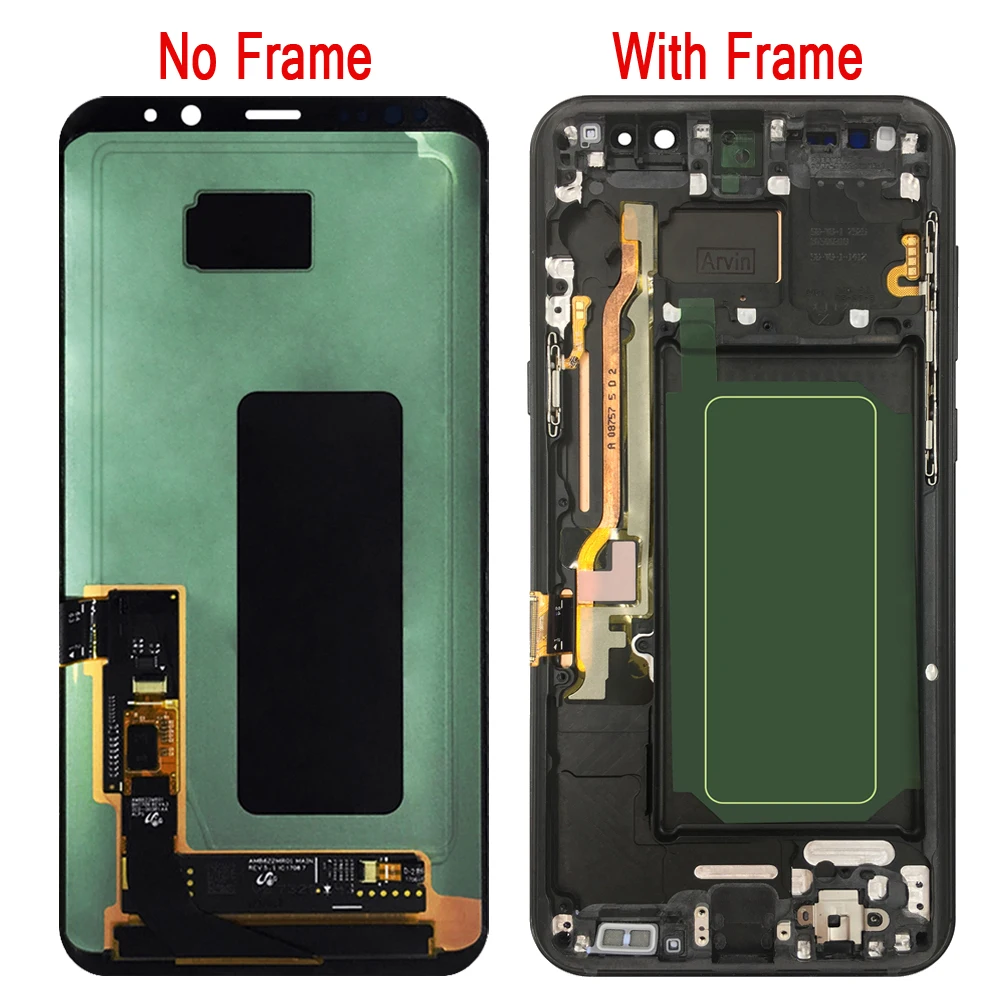 AMOLED ЖК-дисплей для Samsung Galaxy S8 Plus G955 G955F сенсорный экран дигитайзер в сборе для Samsung S8 Plus ЖК-дисплей с рамкой