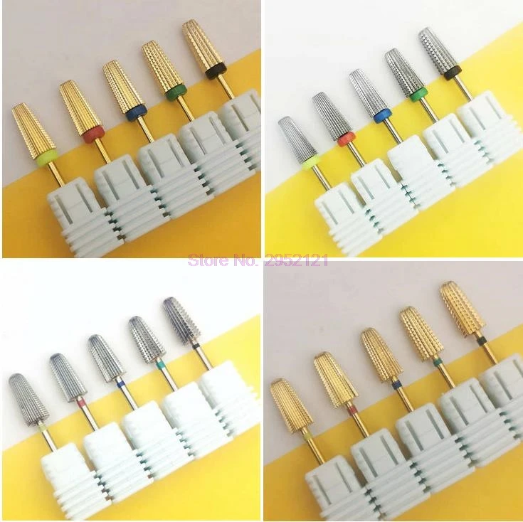 100pcs Carbide nail drill bits Two-way milling cutter nail art machine Equipment Accessory electric file