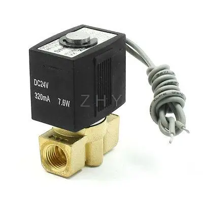 DC24V 320mA 7,6 W 2 порта 2 способа прямого действия электромагнитный клапан