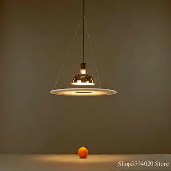 

Italy's Flos Frisbi Designer Pendant Lamps Restaurant Study Living Room Hanging Light Luxury Creative Flying Saucer Decor Home