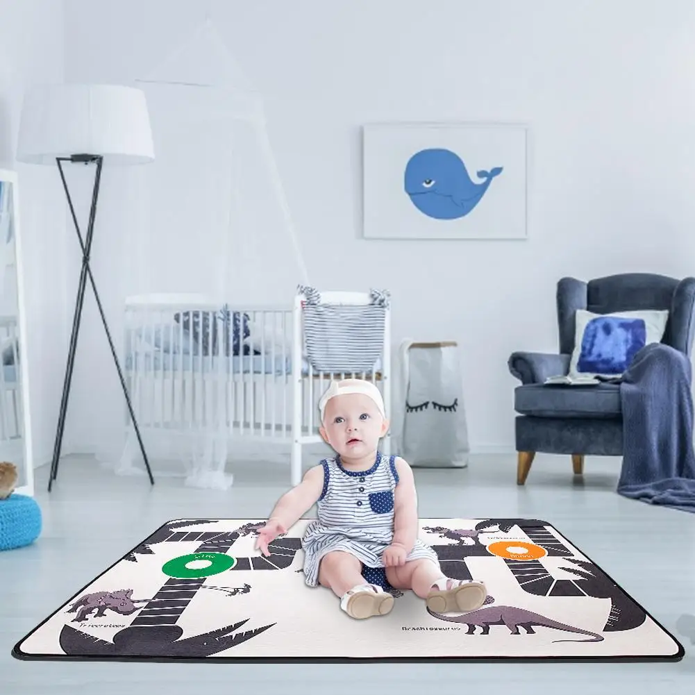 100x140 см детский игровой коврик для ползания, динозавр, дорожный игровой коврик, детский коврик-пазл для активного отдыха, игровой коврик для мальчика, для спальни, детский коврик для ползания