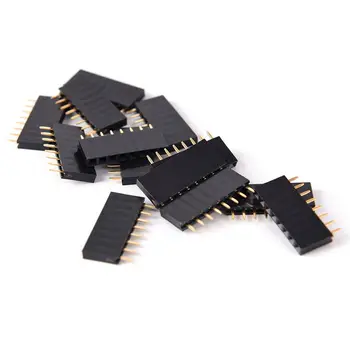 

10pcs/lot Pin Header 8 pin 2.54MM 11MM Long Needle Female Pin Header Strip Stackable Header Connector 8pin