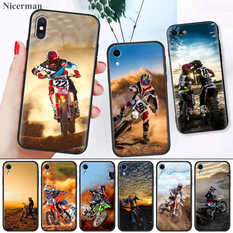 

Cases for iPhone X XS XR XSMax 7 8 6 6S 5C 5E 5S 5 Plus 8+ 7+ 6+ 6S+ iPhone 11 Pro Max Fundas Capa Moto Cross Motorcycle Sports
