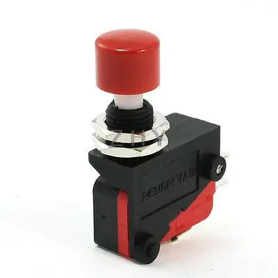 

AC 250V 16A SPDT 3P Momentary Red Push Button Miniature Micro Limit Switch