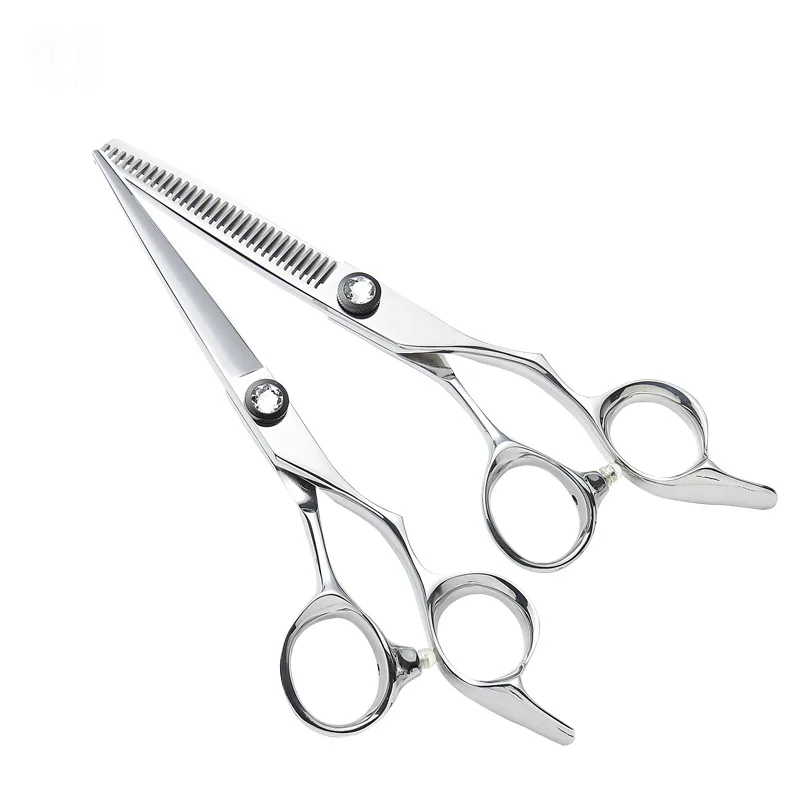 

Xinli Profession Hairdressing Scissors Stainless Steel Hairdressing Only Tool Straight Snips Thinning Scissors Packaged Combinat