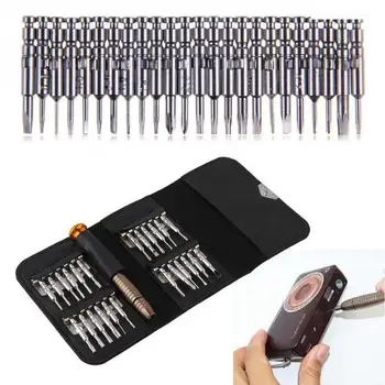 

25 in 1 Screwdriver Tools Set Mechanical Repair Tool Kit Small Tool Case Bag for Electronics PC Precision Screwdriver Wallet Set