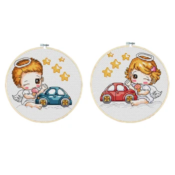 

The Car Boy DIY Cross Stitch DMC Kit Cross Stitch Craft Needlework Sewing Hoop Decor Painting Counted Printed On Canvas DMC 11CT
