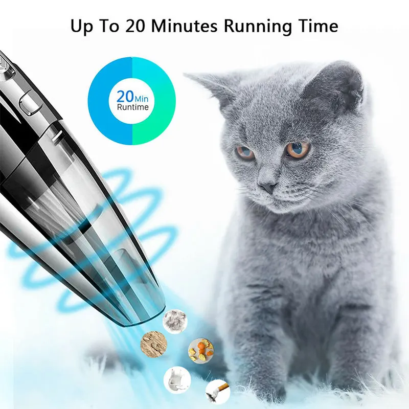 

Car Vacuum Cleaner Auto Vacuum Cleaner Vacuum Cleaner Practica Portable Durable USB 120W ABS Vehicle Cyclonic Duster Dirt