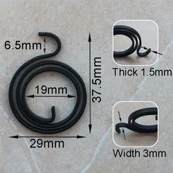 2.5 Turns Torsion Coil Flat Wire Springs For Door Handle With Clip And Washer