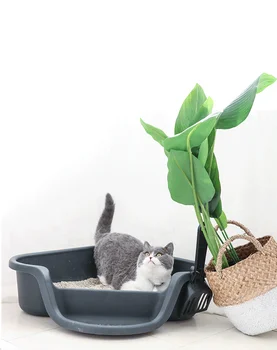 

1 Cat Sand Pot Semi-closed Extra Large Open Toilet
