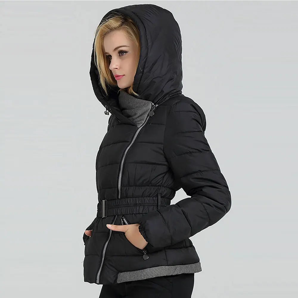 Женская куртка и пальто, ветронепроницаемое зимнее Стеганое пальто, приталенное, на молнии, одноцветное, плотные, теплые парки, женские куртки, пальто D40