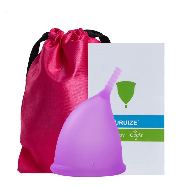 1pcs Purple-1Bag Лучшая менструальная чашка Женская гигеиновая Дамская чашка хорошая, чем гигиеническая салфетка копа менструальная чашка медицинская силиконовая фурузионная чашка - Цвет: 1pcs Purple-1Bag