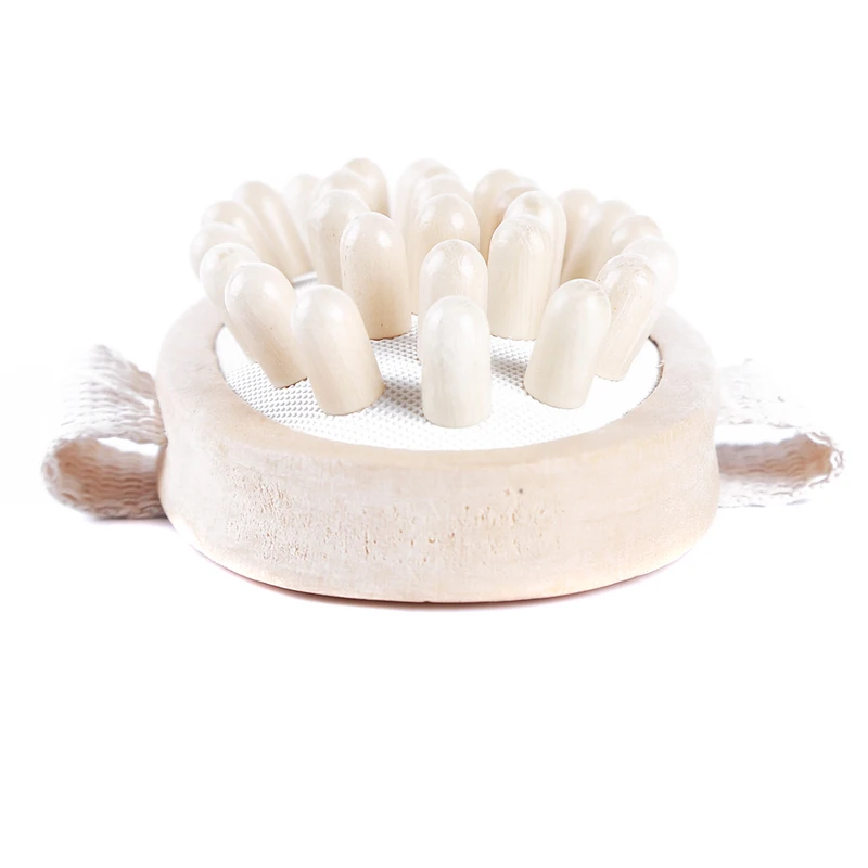 New Hand-Held Wooden Body Brush Foot Care Massager High Quality Cellulite Reduction Relieve Tense Muscles 1PC