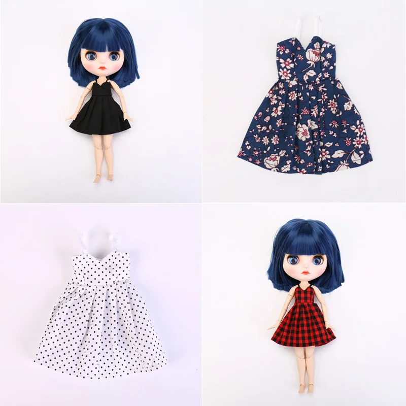 Hot Selling 30cm Blyth Doll Clothes Fashion Polka Dot Skirt Plaid Red Dress Suitable For 1/6 BJD DIY Up | Игрушки и хобби