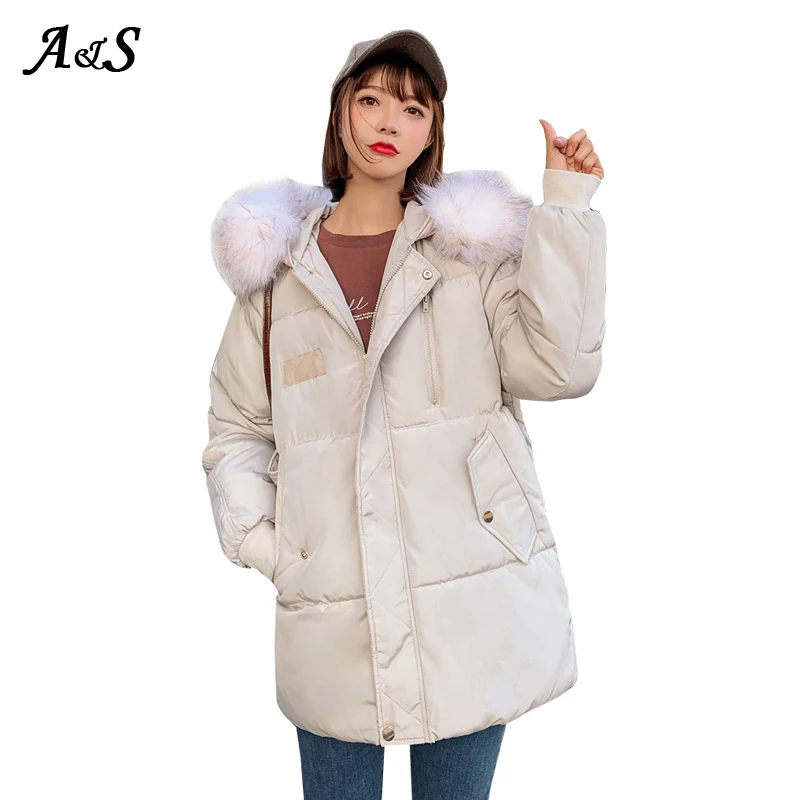 

Anbenser Winter Overcoat Hooded Basic Coat Female Coat Chaqueta Mujer Short Women's Jackets Parka Loose Casual Puffer Jacket 2XL