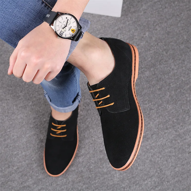 Classic Brogues Shoes For Men Frosted Suede Leather Shoes Casual Footwear Sneakers Shoes Plus Size megamarketplace These Clas...