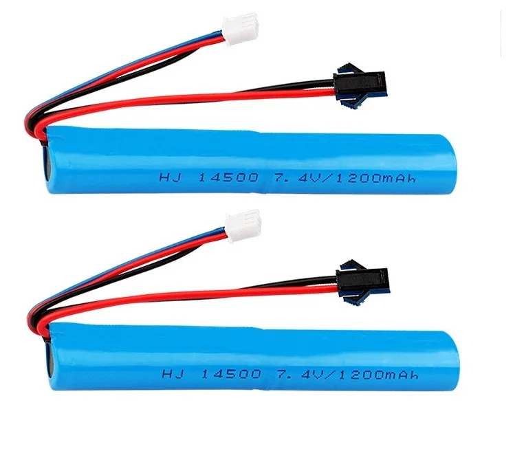 Batterie et chargeur pour mini odorà eau Airsoft, pièces de modèle de  batterie, 7.4V, 14500 V, 7.4 mAh, Eddie ion 1200 2S - AliExpress