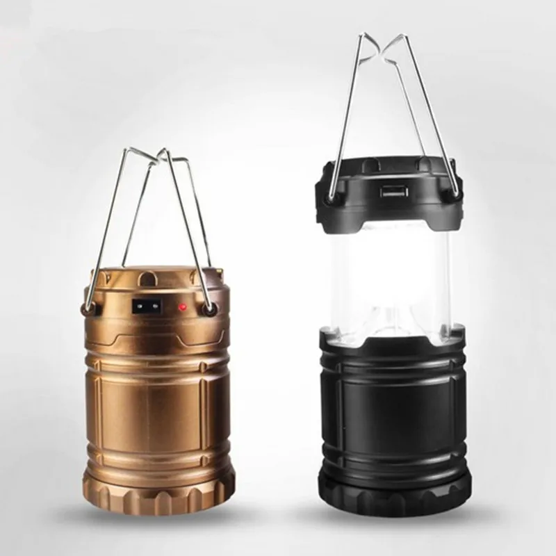 

Outdoor Lighting Tent Light Solar Rechargeable Camping Lamp Lithium Battery Chargeable Multi-functional LED Telescopic Lanterns