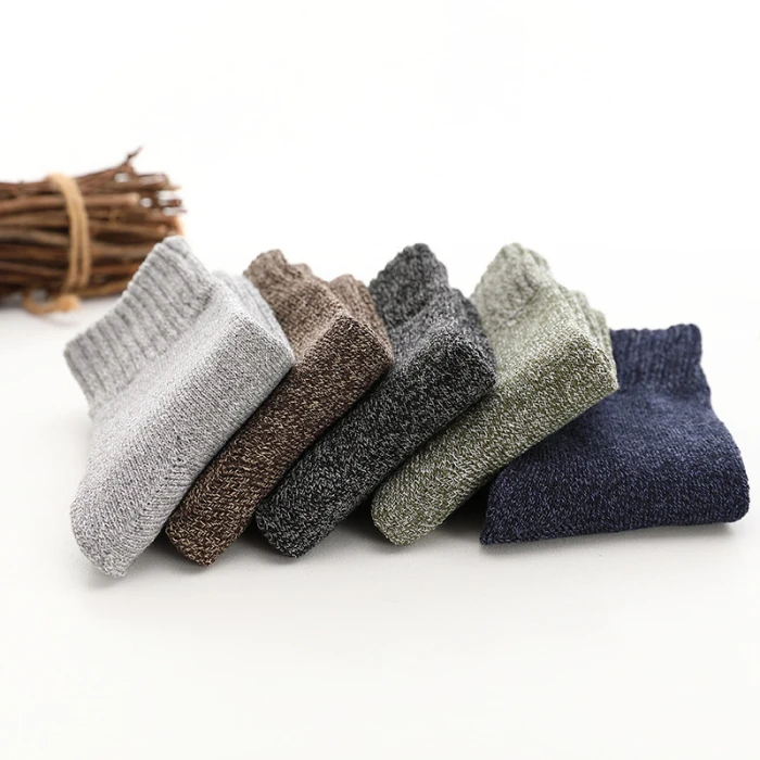 5 пар, мужские теплые плотные носки, дышащие, эластичные, удобные, мягкие, для зимы, GDD99