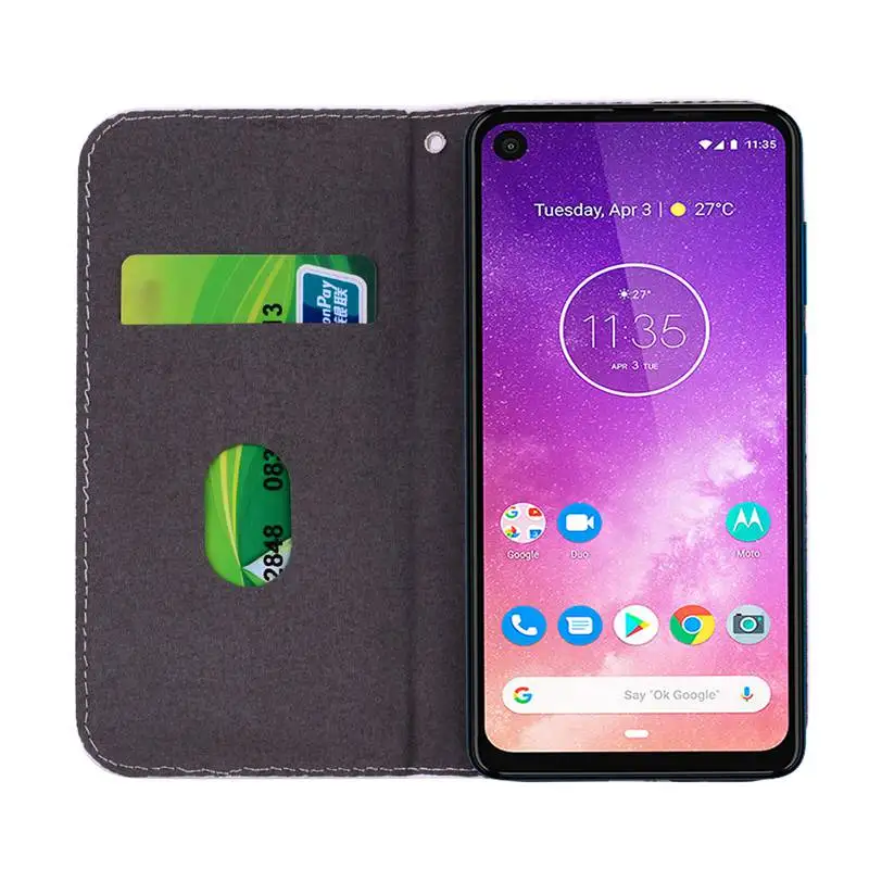 Блестящий чехол для Motorola One Vision кожаный чехол откидная крышка полная защита чехол для Moto One Vision чехол Магнитный Корпус