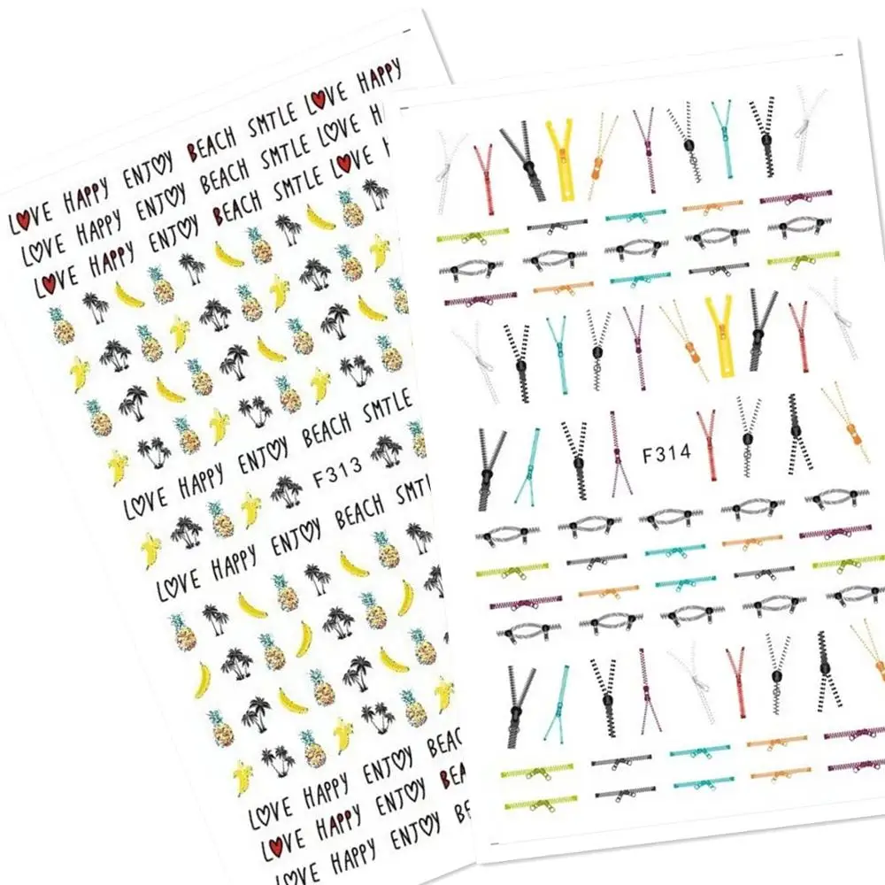 

Newest F313 314 nail sticker decal stamping back gule DIY nail decoration tools