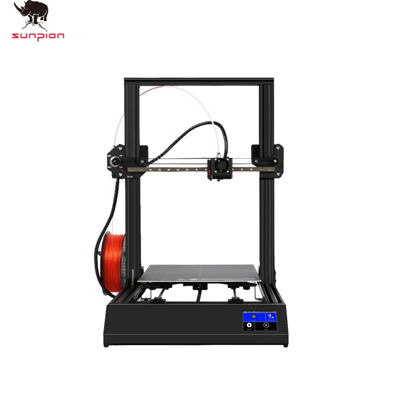 Черный SUNPION 3d принтер S200Pro 300 мм* 300 мм* 400 мм размер формования, 3,5 сенсорный экран, линейная направляющая, модульная установка - Цвет: Черный