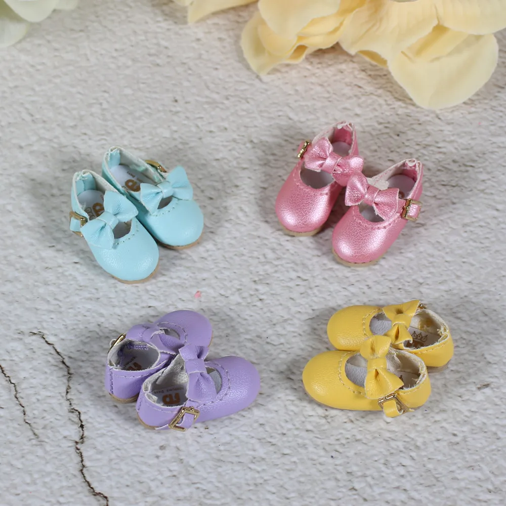Обувь Blyth doll Macaron с бантом; четыре разных цвета на выбор; Винтажная обувь Neo 1/6 BJD