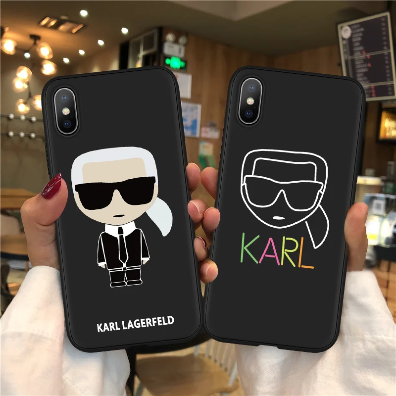

Fashion Karl Lagerfeld Soft Silicone Phone Case For iPhone XS MAX Case For TPU iPhone 5 5SE 6 6S 7 Plus 8Plus XS X Xr 9 Coque