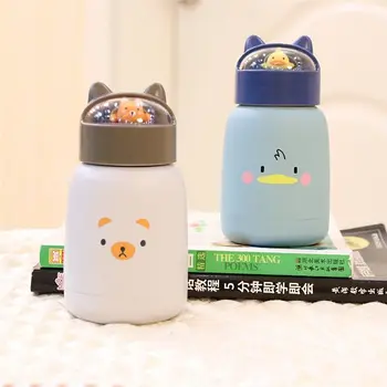 

270ml Cartoon Mini Thermos Double Wall Stainless Steel Vacuum Flasks Portable Travel Child's Milk Thermal Cup Coffee Mug