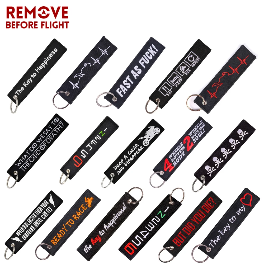 

Luggage&bags Accessories REMOVE BEFORE FLIGHT Chain Keychain Bijoux Keychains for Flight Crew Travel Long Luggage Bag Tag Gift